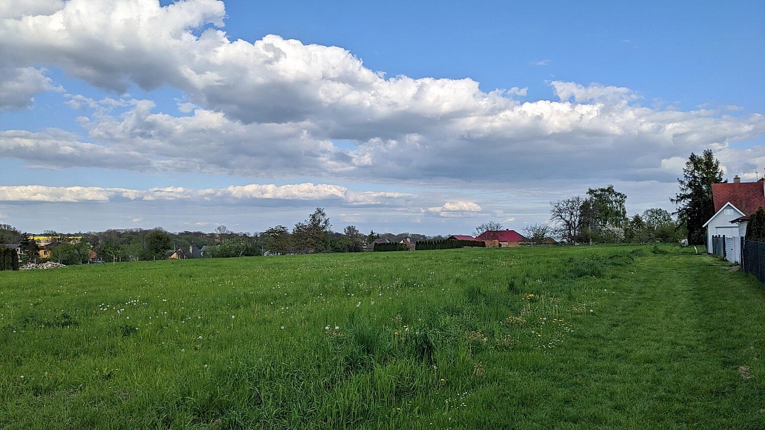 Pozemek Chuchelná pohled shora